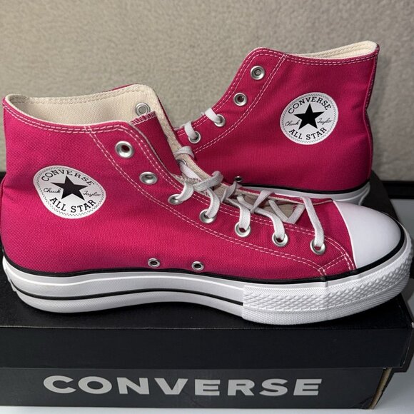 Converse Chuck Taylor All Star Lift Hi Platform A08288F Cerise Pink Women Sz 11 - Picture 2 of 11
